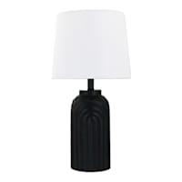 Black Arch Pattern Medium Table Lamp with Shade, 24"