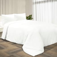 Providence 3-Piece White Washed Cotton Percale Comforter Set, Full/Queen