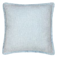 Providence Blue Chenille Throw Pillow with Fringe, 18"