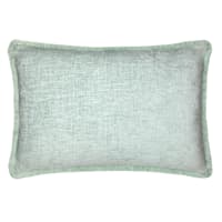 Providence Green Chenille Throw Pillow with Fringe, 14x20