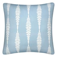 Providence Blue Fern Print Throw Pillow, 18"