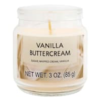 Vanilla Buttercream Scented Jar Candle, 3oz
