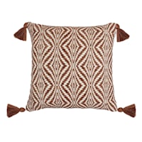 Tracey Boyd Brown Woven Diamond Throw Pillow, 18"