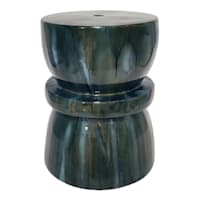 Found & Fable Green Ceramic Plant Stand, 17"