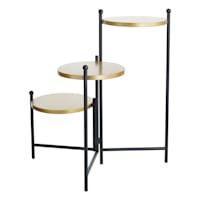 Crosby St. Tiered Bronze Plant Stand, 24.6"