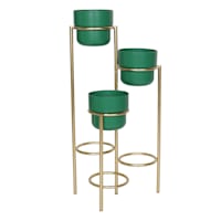Found & Fable Green Metal Planter Stand, 29"