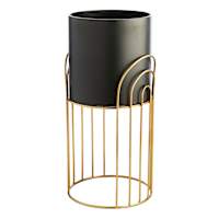 Crosby St. Bronze & Black Planter Stand, Medium