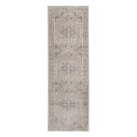 (A413) Clearwater Cream Medallion Runner, 2x6