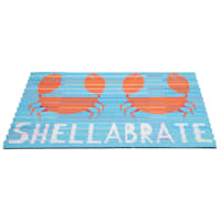 Shellabrate Striped Two-Way Doormat, 18x30