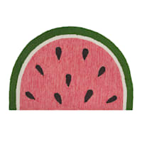 Watermelon Slice Hook Rug, 18x30