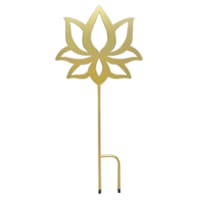 Found & Fable Metal Lotus Yard Stake, 26"