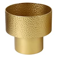 Found & Fable Brynn Gold Metal Outdoor Planter, Medium