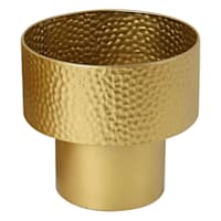 Found & Fable Brynn Gold Metal Outdoor Planter, Small