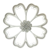 Providence White Flower Wall Decor, 26.5"