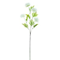 White Marigold Floral Stem, 32"
