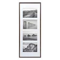 4-Opening Walnut Thin Collage Picture Frame, 8x20