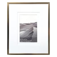 8x10 Champagne Thin Matted to 4x6 Wall Frame