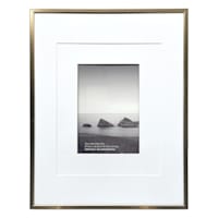 11x14 Champagne Thin Matted to 5x7 Wall Frame