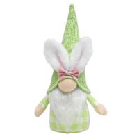 Homespun Easter Green Bunny-Gnome Table Decor, 9"