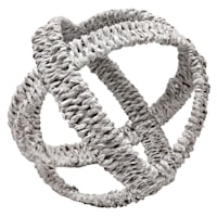 Ty Pennington White Seagrass Modern Orb, 7"