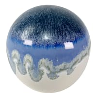 Ty Pennington Blue Glaze Ceramic Orb, 4"