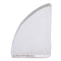 1-Piece Clear Glass Bookend, 6"