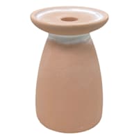 Unglazed Duo Candle Holder, 4x6