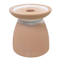 Unglazed Duo Candle Holder, 4.3"