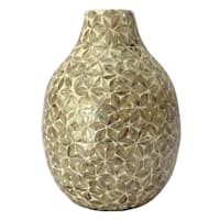 Brown Star Capiz Vase, 13"