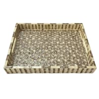 Brown Star Capiz Decorative Tray, 16x12