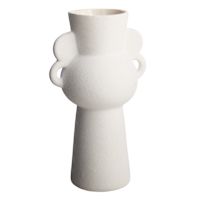 Tracy Boyd Matte White Winged Vase, 11"