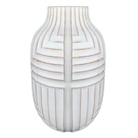 Tracey Boyd White Ceramic Vase, 12.8"