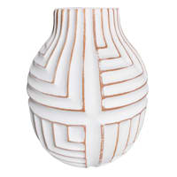 Tracey Boyd White Ceramic Vase, 8"