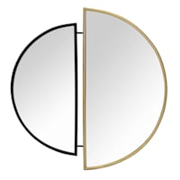 Crosby St. Metal Round Wall Mirror, 23x24
