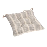 Farmhouse Griffin Grey Stripe Dining Chair Cushion