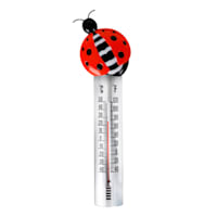 Red Ladybug Garden Thermometer, 13x6