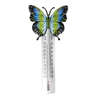 Green Butterfly Garden Thermometer, 13x6