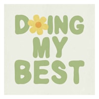 Doing My Best Canvas Wall Sign, 16"