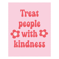 Treat People With Kindness Canvas Wall Art, 16x20