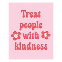 Treat People With Kindness Canvas Wall Sign, 16x20