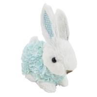Providence Blue Floral Paper Easter Bunny, 6"
