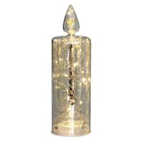 Providence Silver String LED Candle, 10"