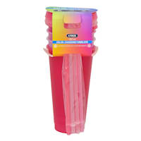 Set of 4 Pink Color Changing Cups