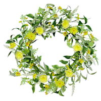 Yellow Daisy Floral Wreath, 22"