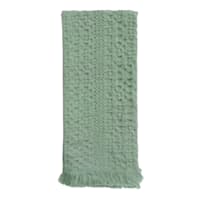 Set of 2 Green Fray Edge Kitchen Towels, 16x26