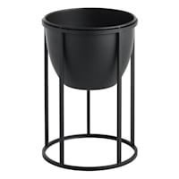 Crosby St. Black Metal Planter Stand, Small