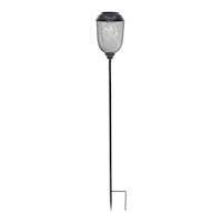 Black Metal Solar Yard Stake, 32"