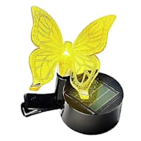 Yellow Butterfly Solar Outdoor Clip, 3"
