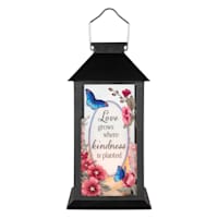 Love Grows Here Outdoor Solar Lantern, 13"