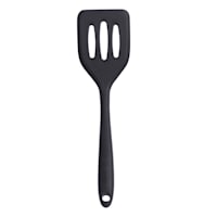 Mini Slotted Silicone Spatula, Black